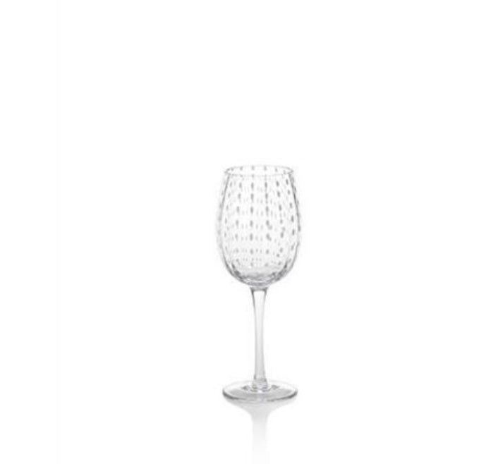 White Dot Wine Glass