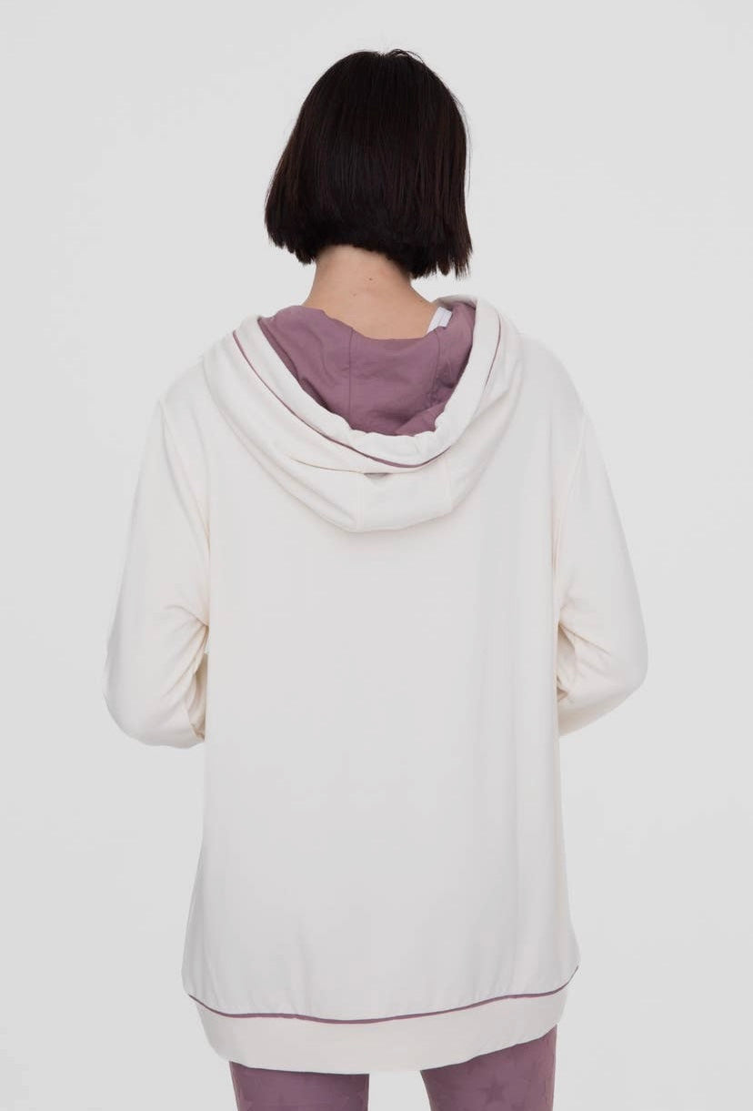 Off White and Lavender Hoodie