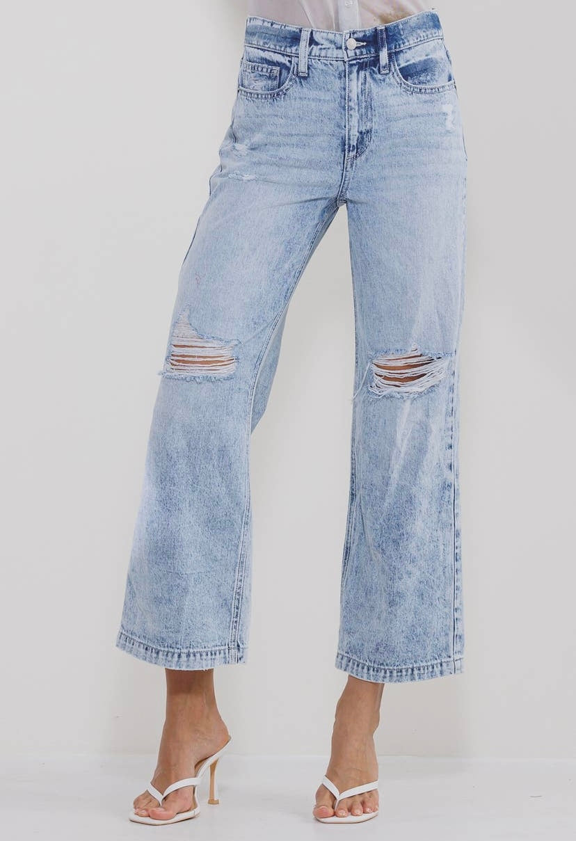 Light Wash Distressed Jeans