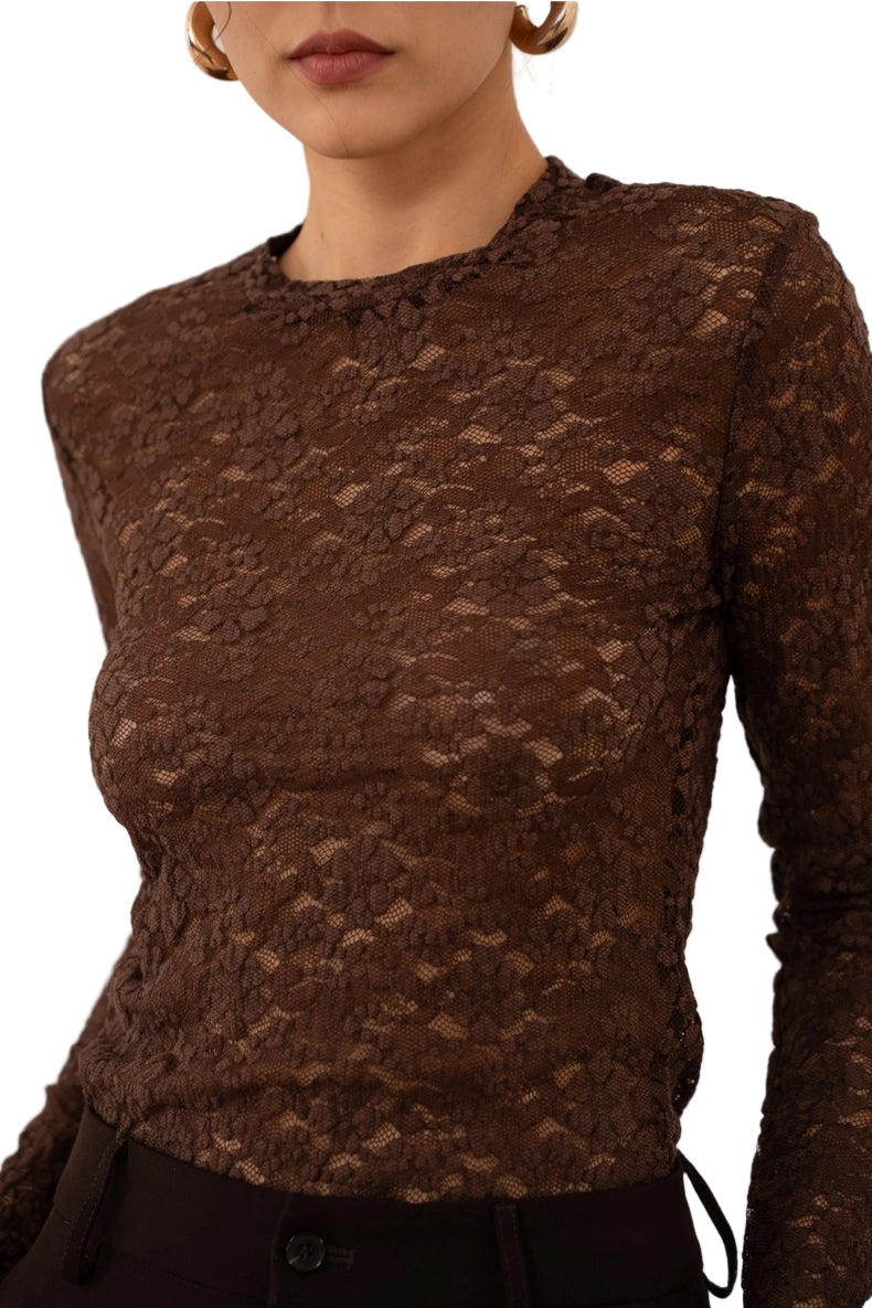 Semi-Transparent Lace T-Shirt