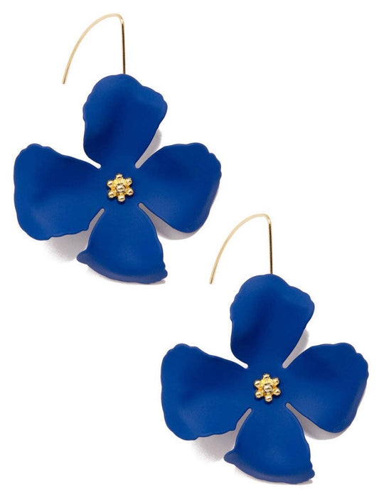 Matte Flower Dangle Earrings