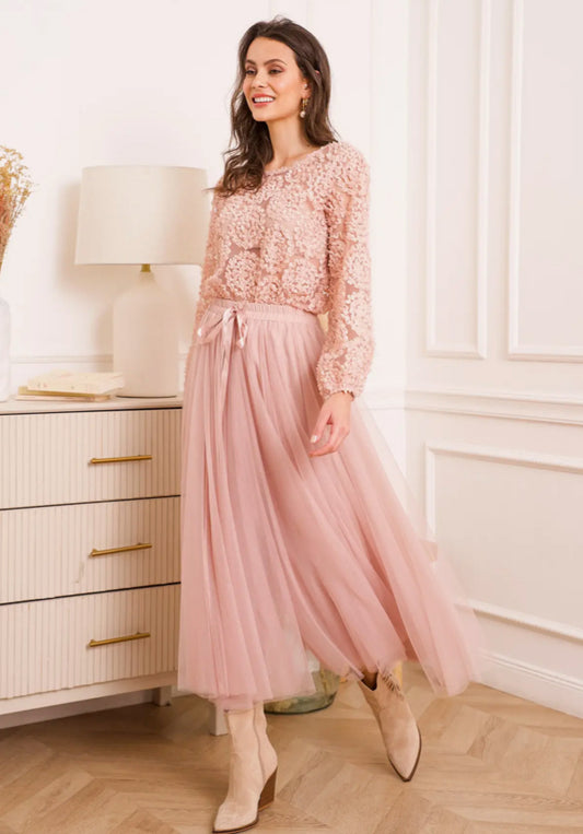 Old Rose Aria Tulle Skirt