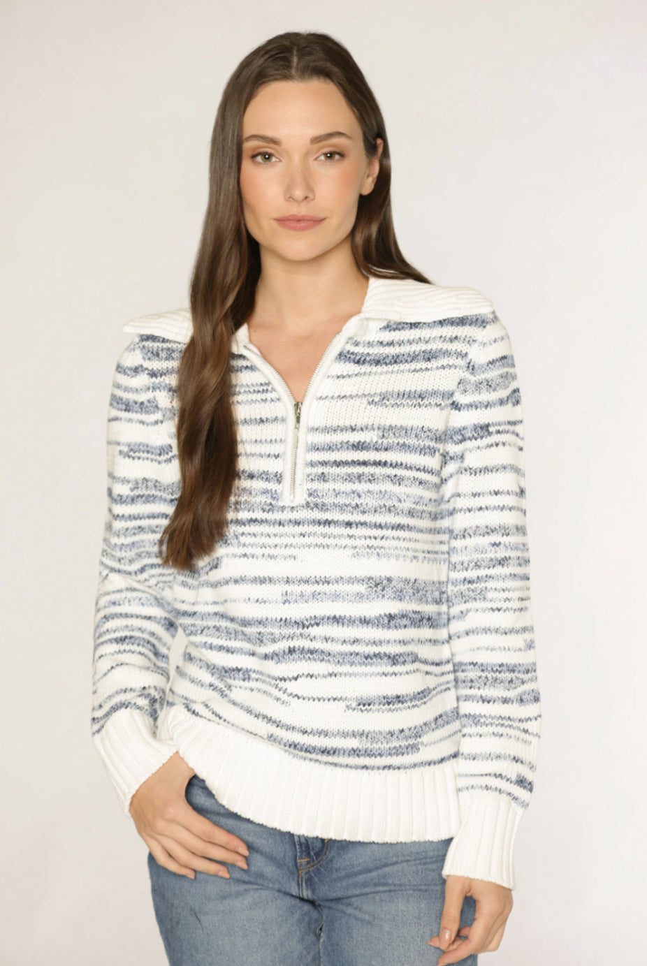 NORDIC HALF ZIP SWEATER