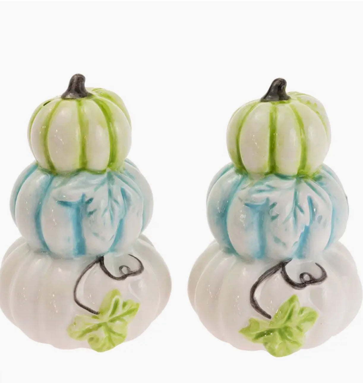 Chinoiserie Pumpkins Ceramic Salt & Pepper Set