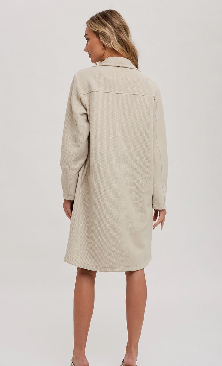 Drape Open-Front Coat Jacket