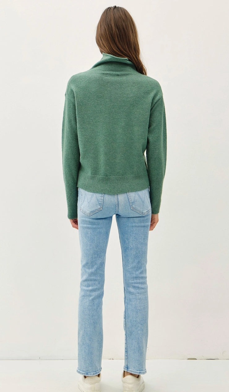 Turtleneck Sweater with Raw Edge