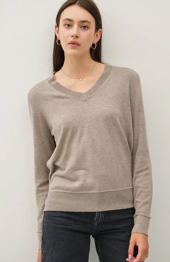 Lighweight V-Neck Varsity Style Sweater