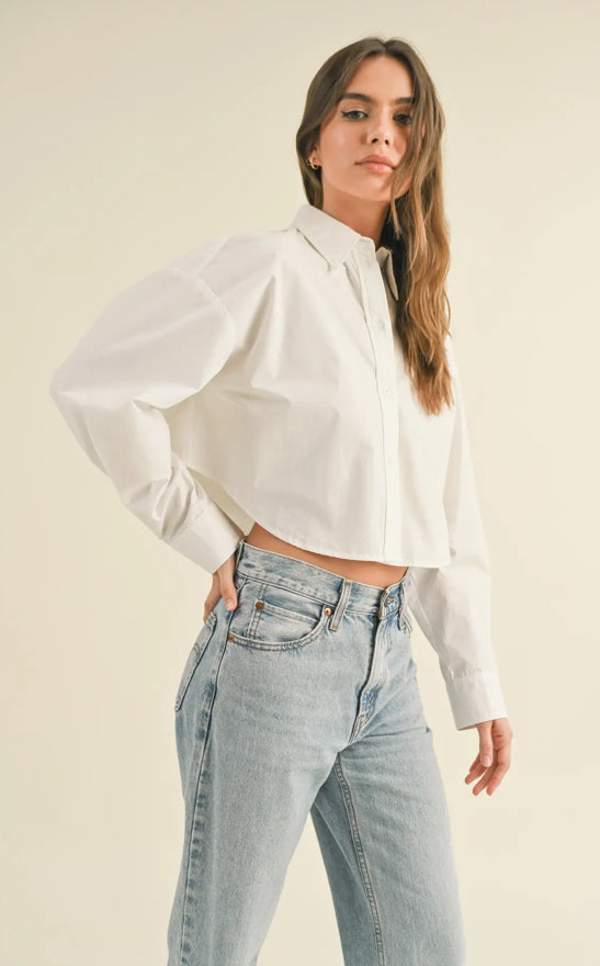 Cropped Buttondown Shirt