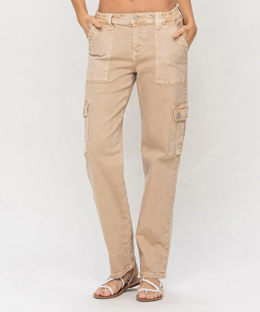 High Rise Cargo Straight Jean