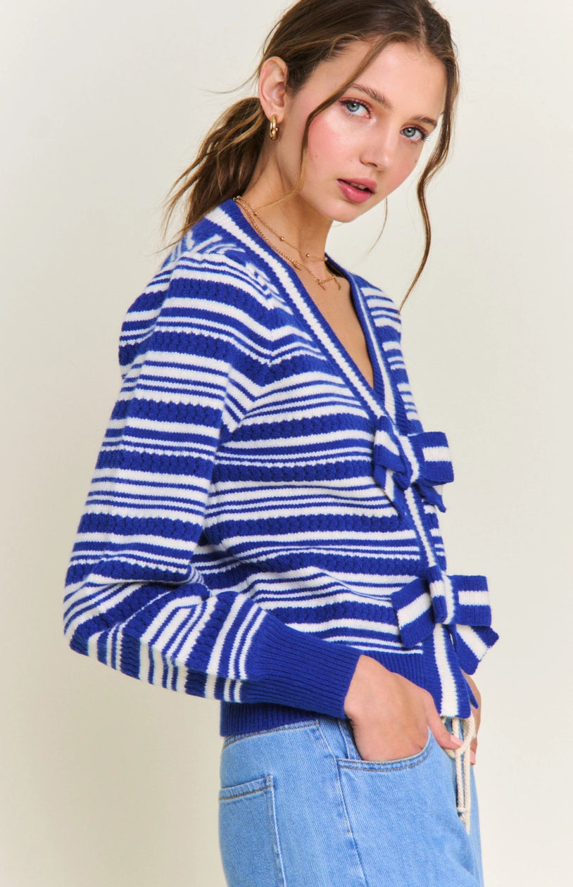 Stripe Knit Cardigan