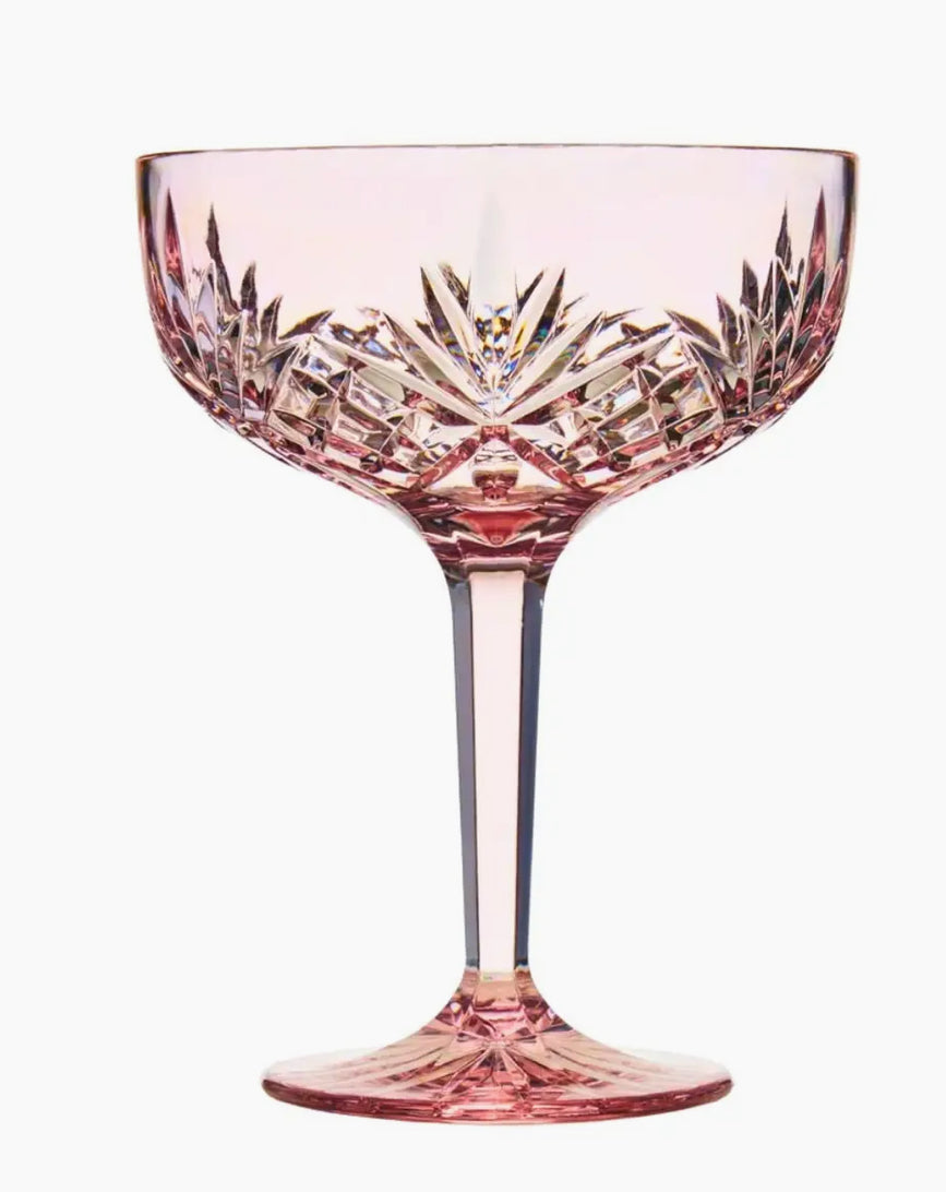 Blush Acrylic Champagne Coupe