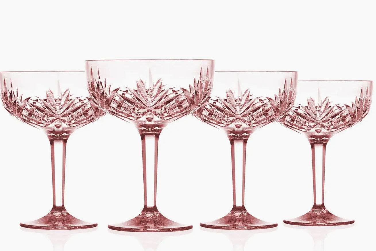 Blush Acrylic Champagne Coupe