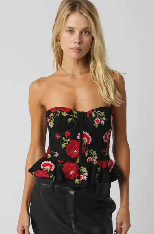 Abby Floral Tube Top(preorder)