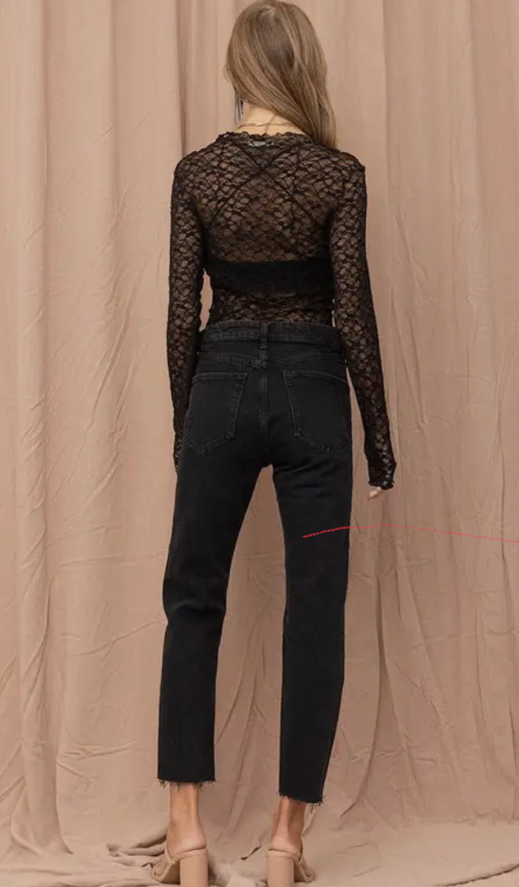 Sheer lace top