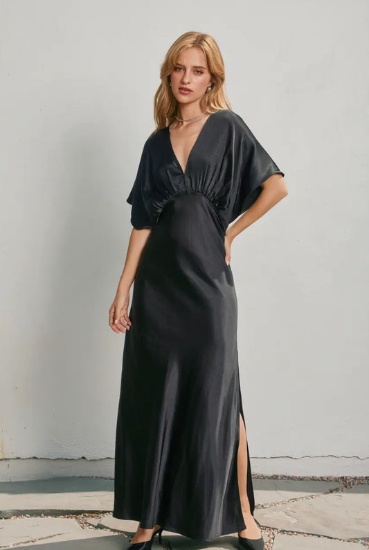 Like Butter Satin Maxi Dress