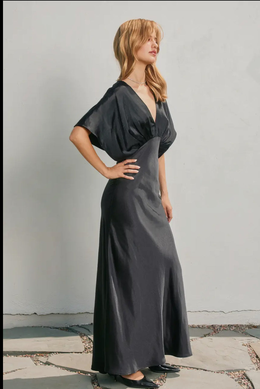 Like Butter Satin Maxi Dress