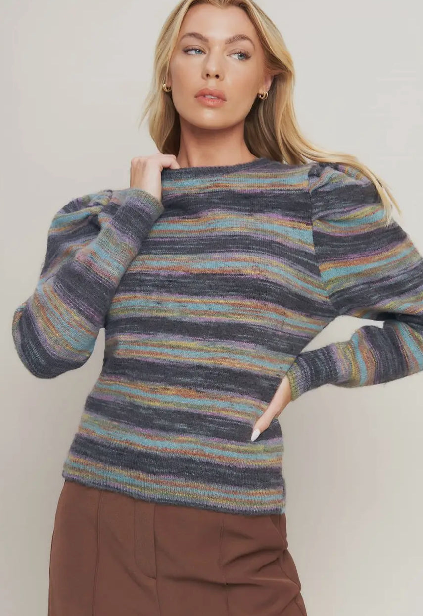 Stripe knit Sweater