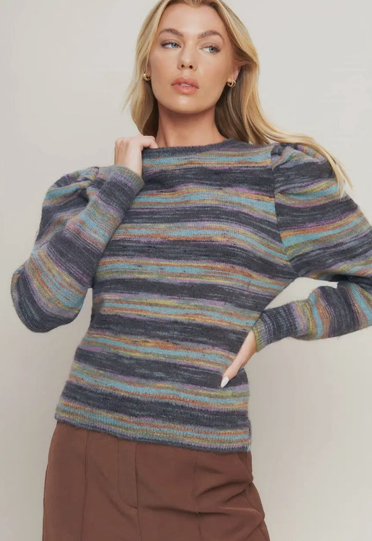 Stripe knit Sweater