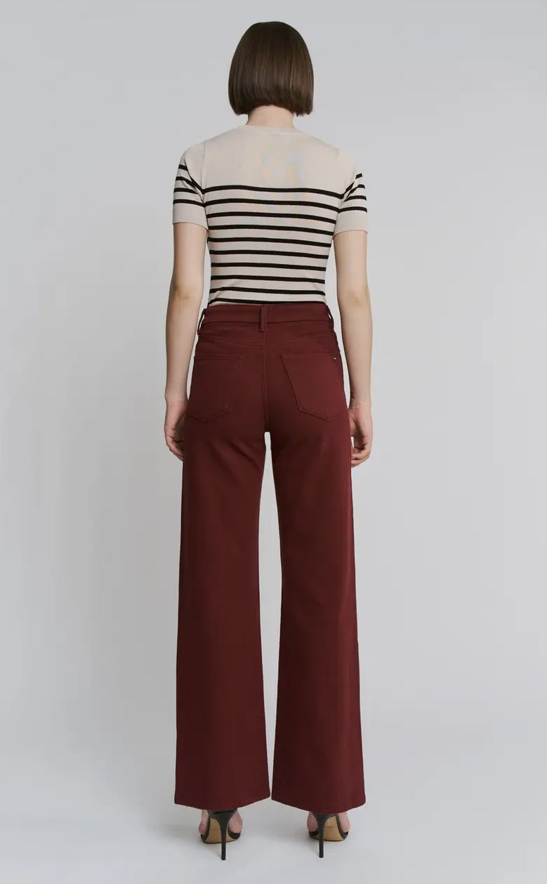 Wide leg Burgundy Jean