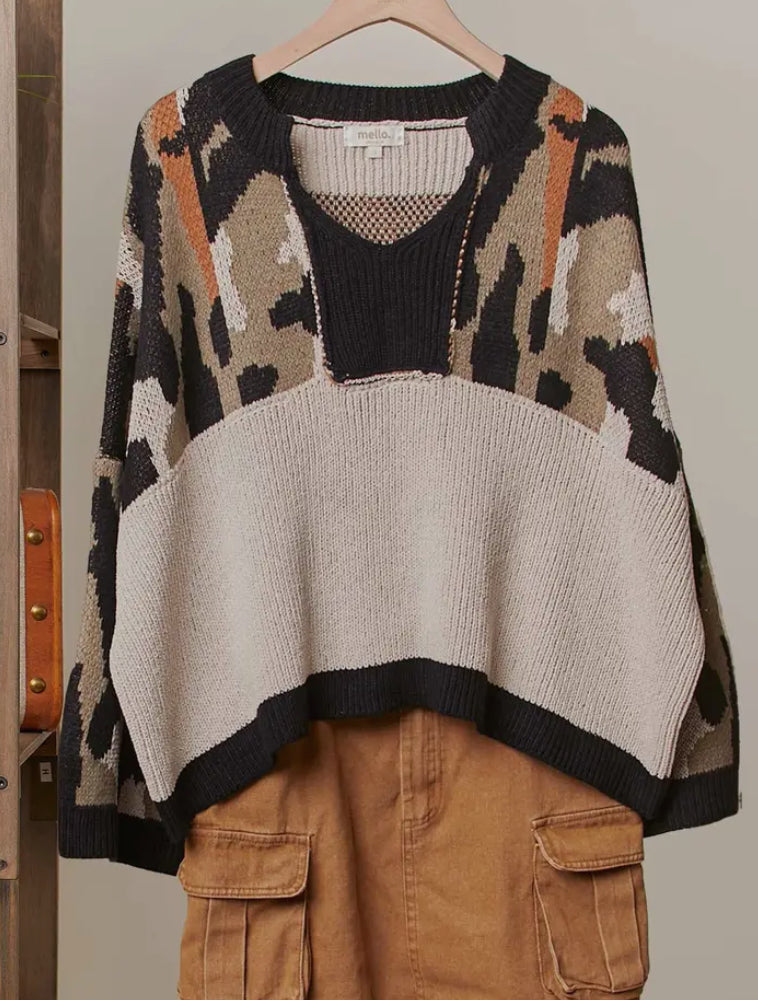 Camouflage Knit Sweater