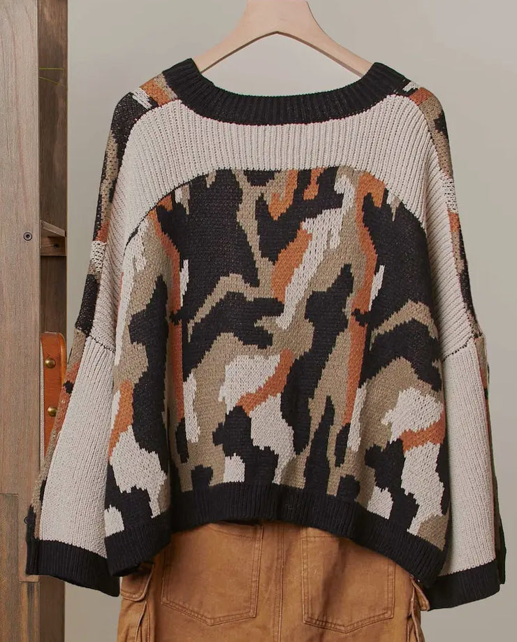 Camouflage Knit Sweater