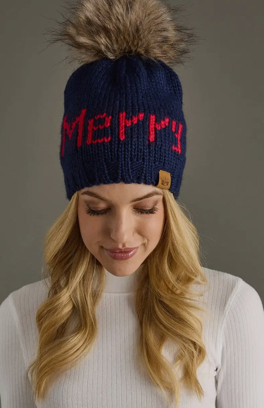 Faux fur Pom Pom Merry Hat