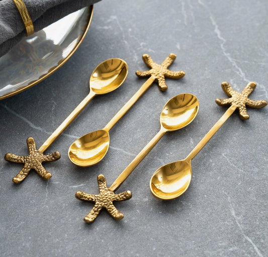 Golden Starfish Spoons