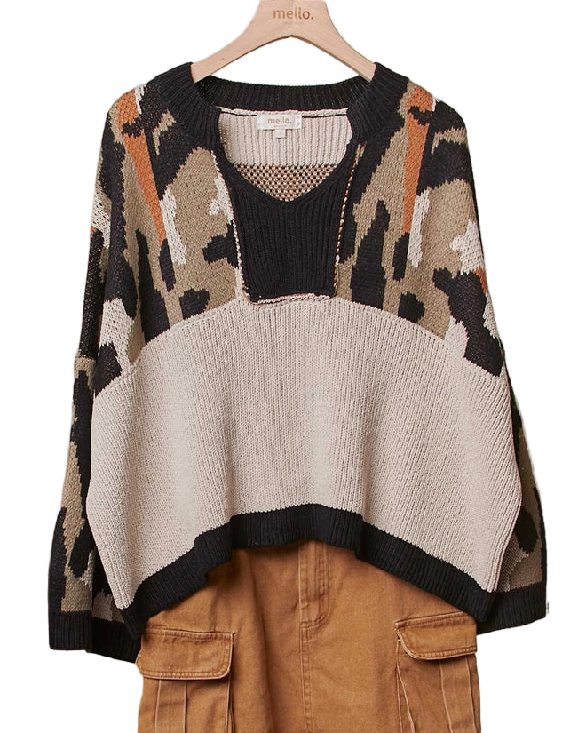 Camouflage Knit Sweater