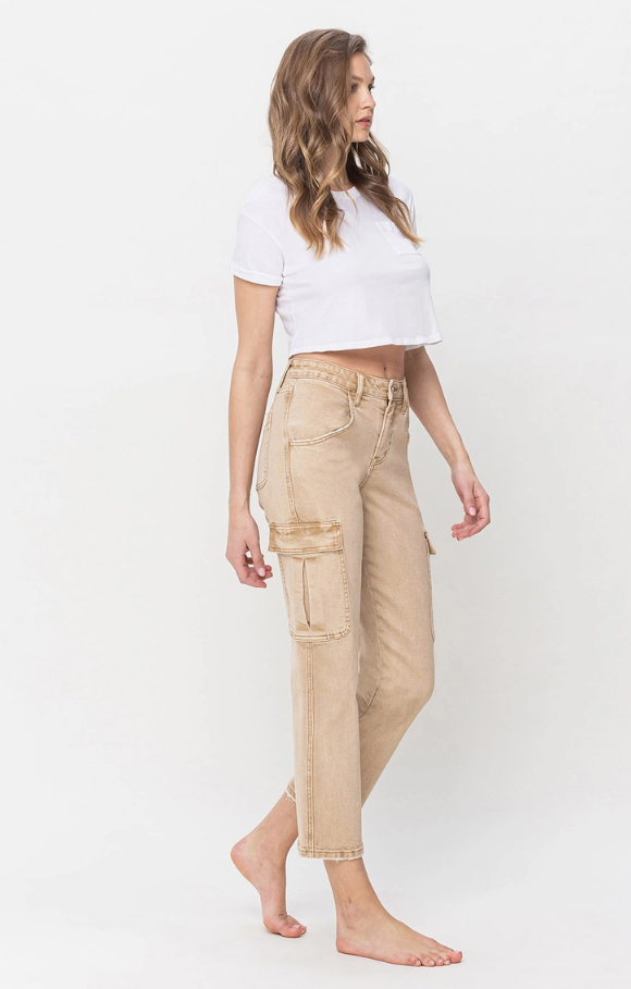High Rise Relaxed Cargo  Jeans