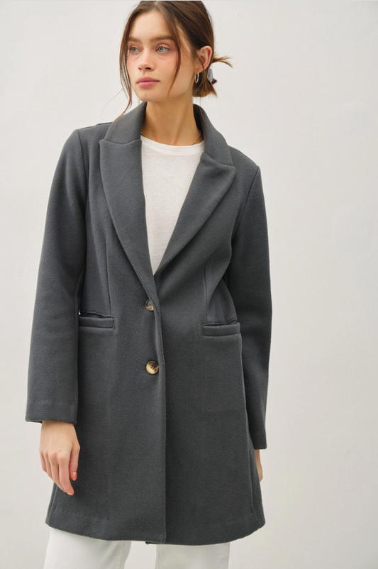 Double Button Detail Coat