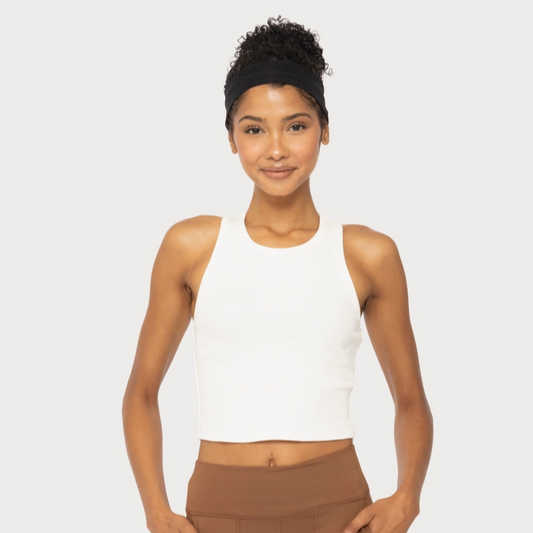 Essential Micro-Ribbed Racer Tank