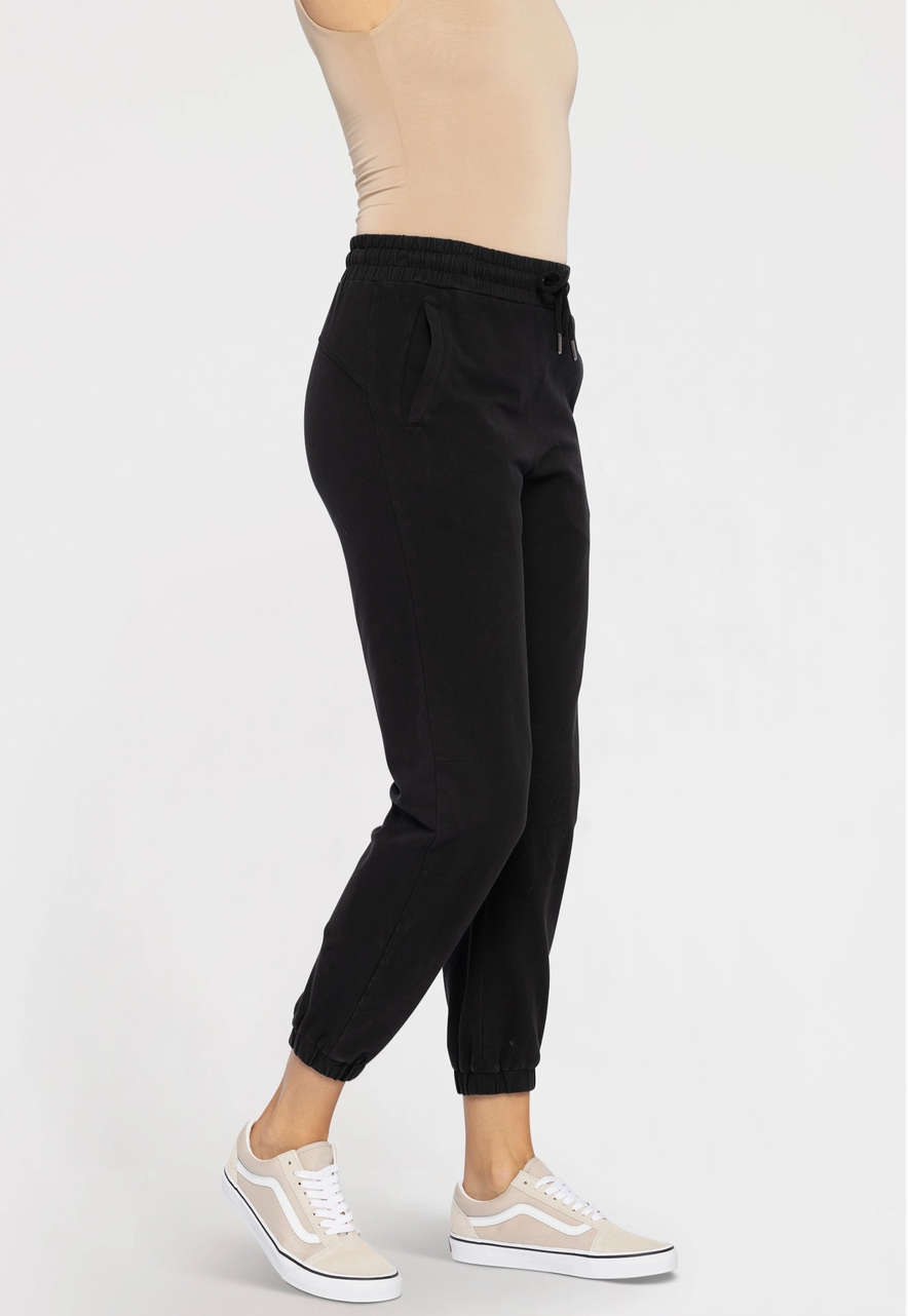 Swoop Back Twill Joggers