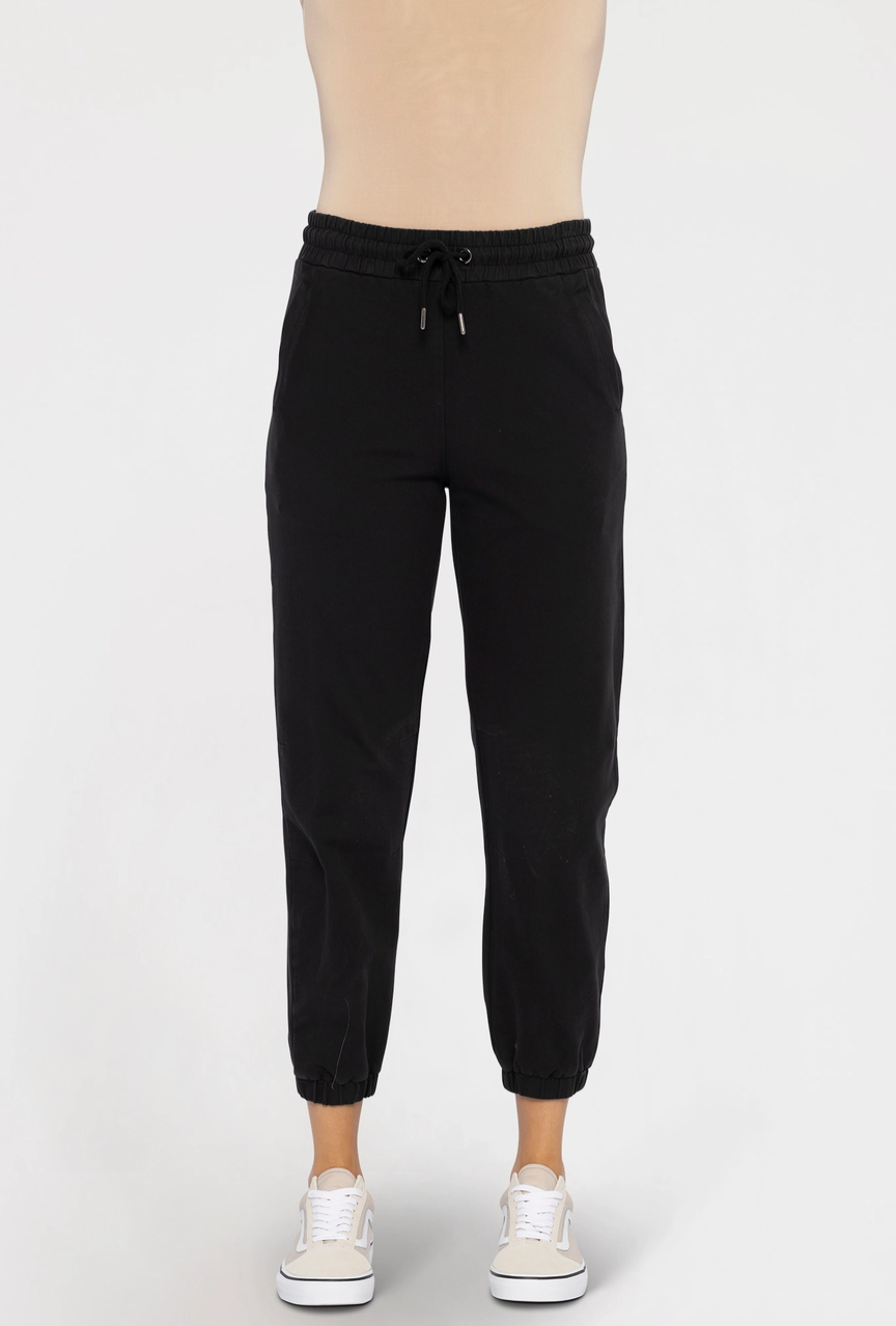 Swoop Back Twill Joggers