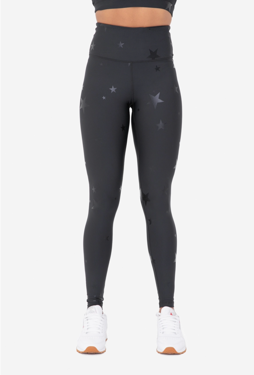 Black Star Foil High-Waisted Leggings