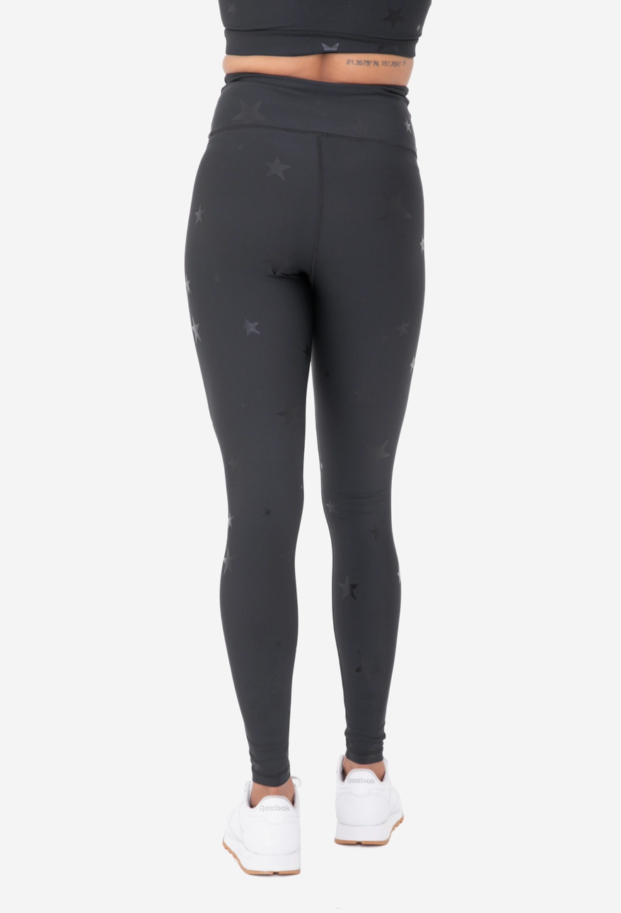 Black Star Foil High-Waisted Leggings