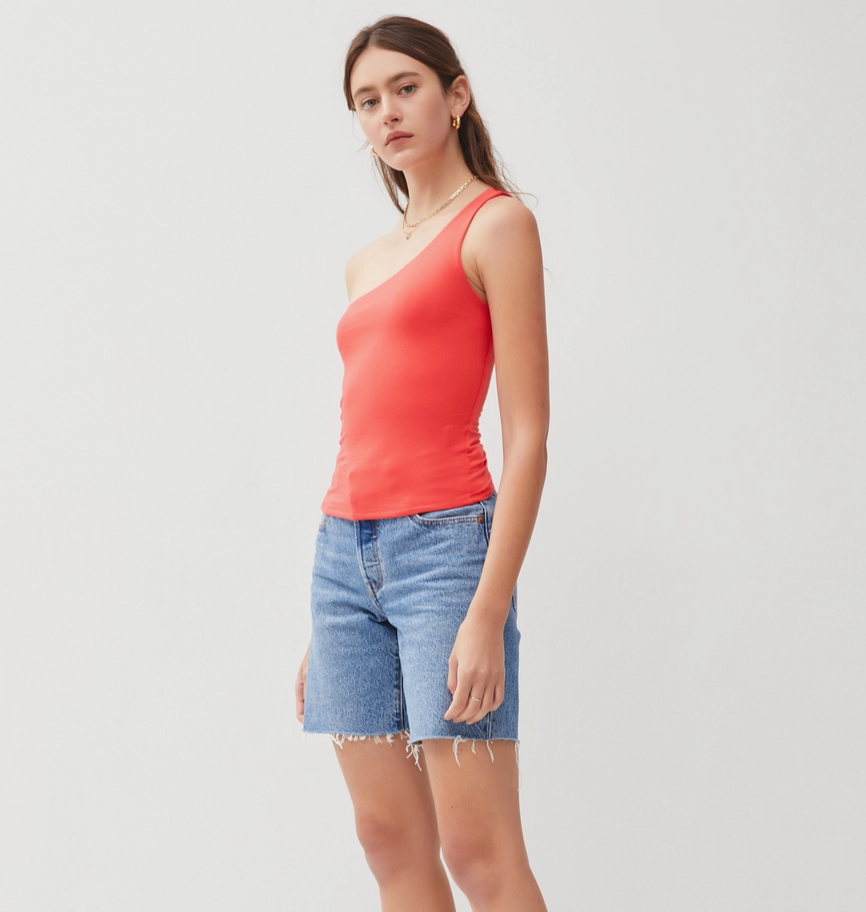 One Shoulder Basic Tank