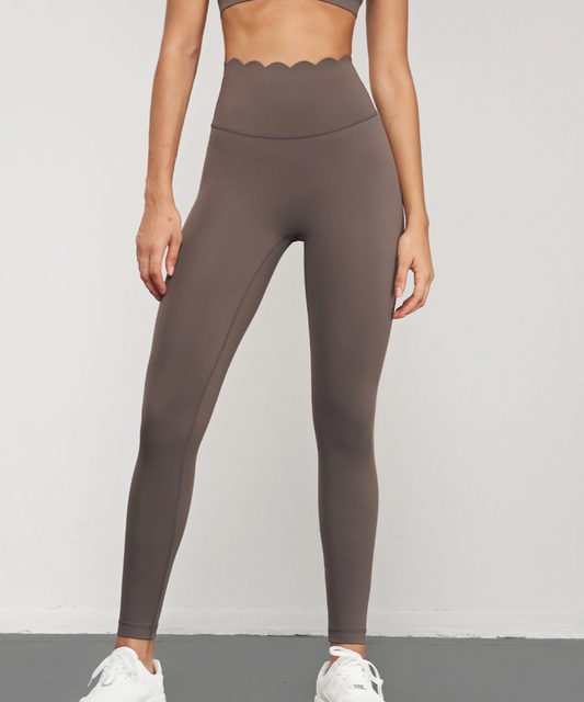 Scallop High Waist Leggings