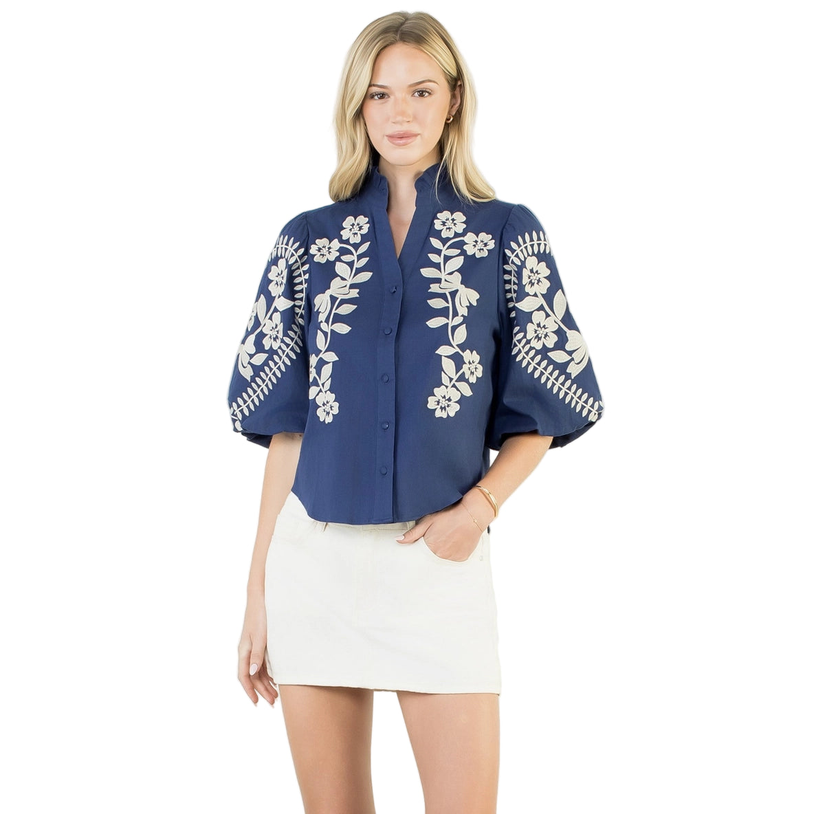 Floral Embroidery Top