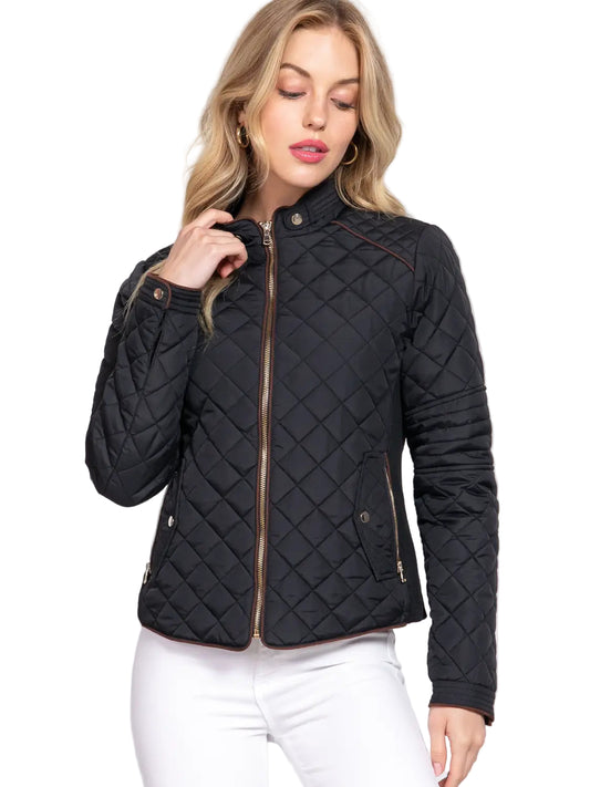 Suede Quilted Padding Jacket