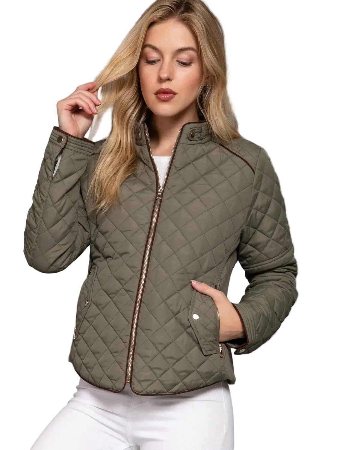 Suede Quilted Padding Jacket