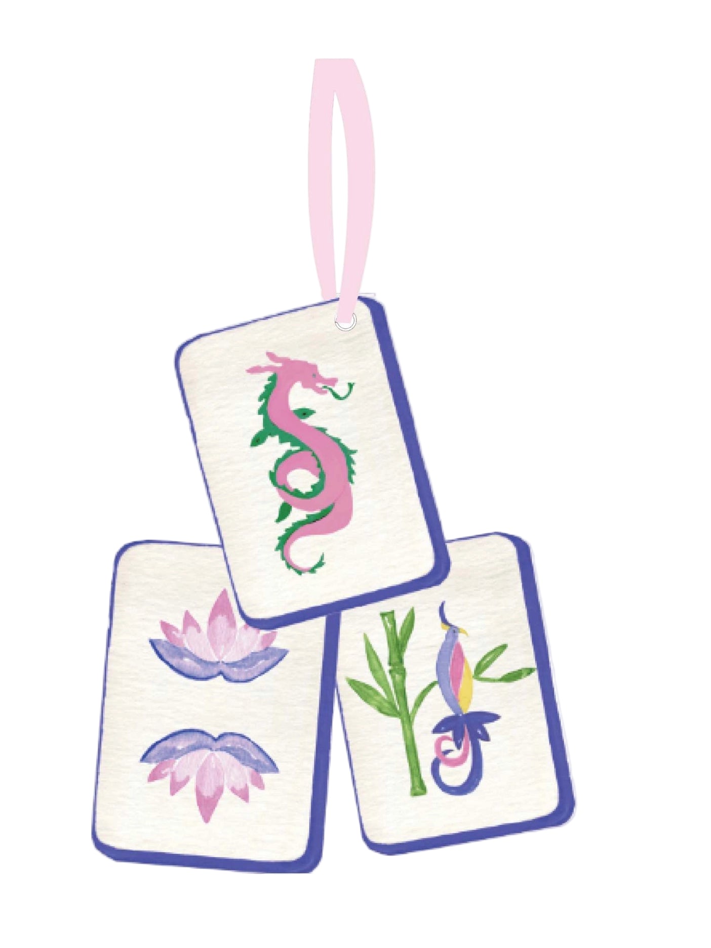 Mahjong Tile Christmas Ornaments