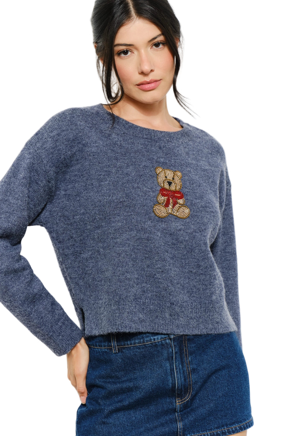 Bear Beaded Sweater