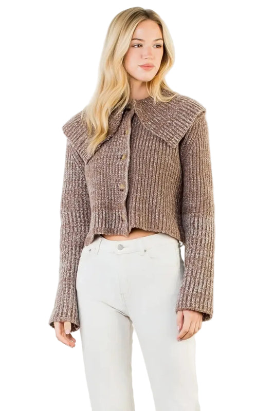 Cropped Knitted Cardigan