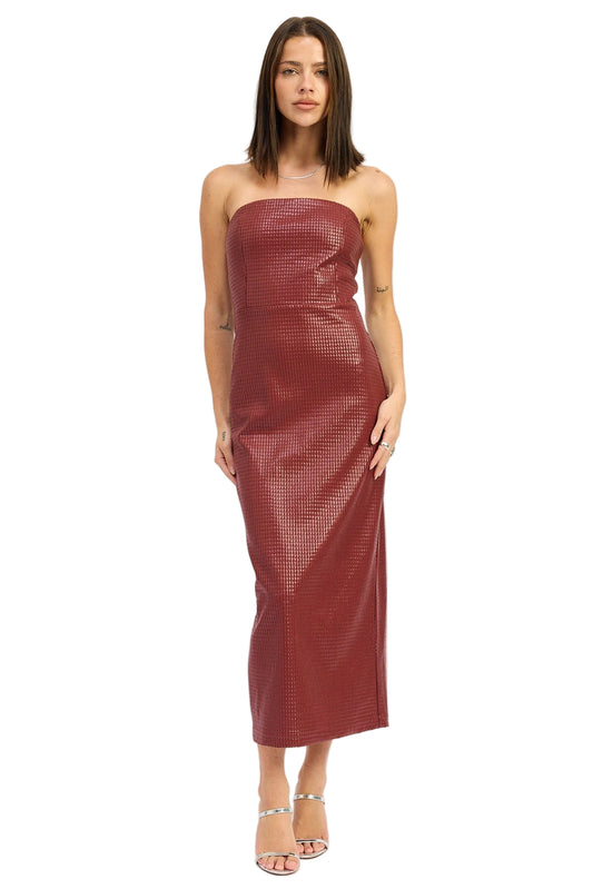 Textured Tube Midi Dress