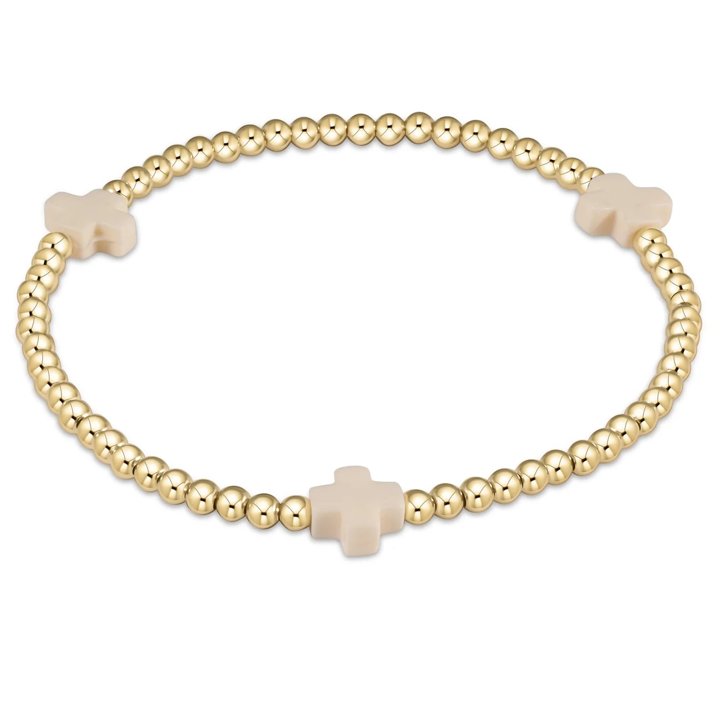 Gold Cross 3mm Enewton Bracelet