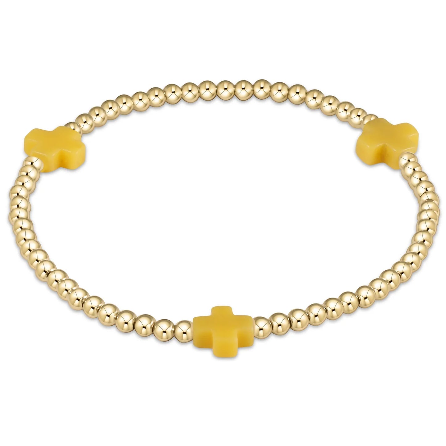 Gold Cross 3mm Enewton Bracelet