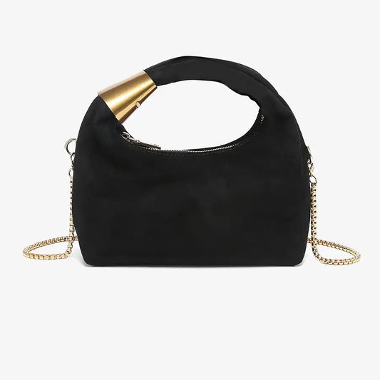 Soft Suede Top Handle Crossbody Bag