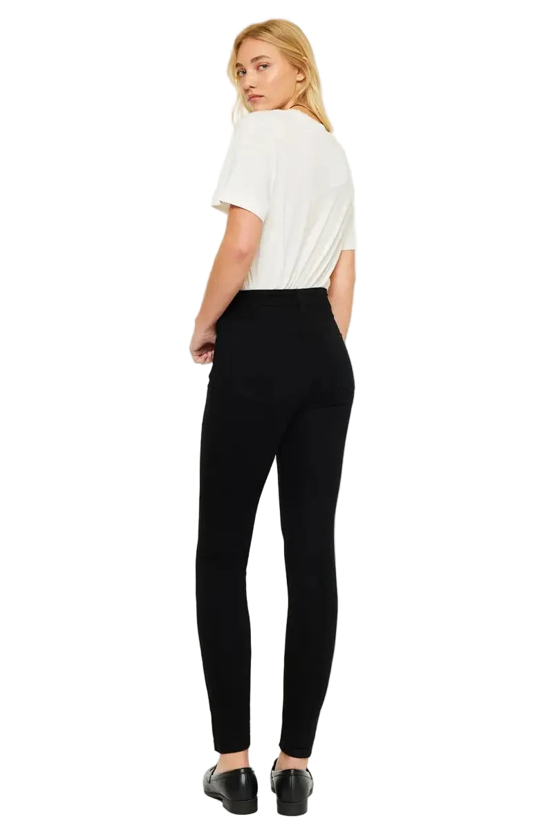 Black High Rise Super Skinny Jeans