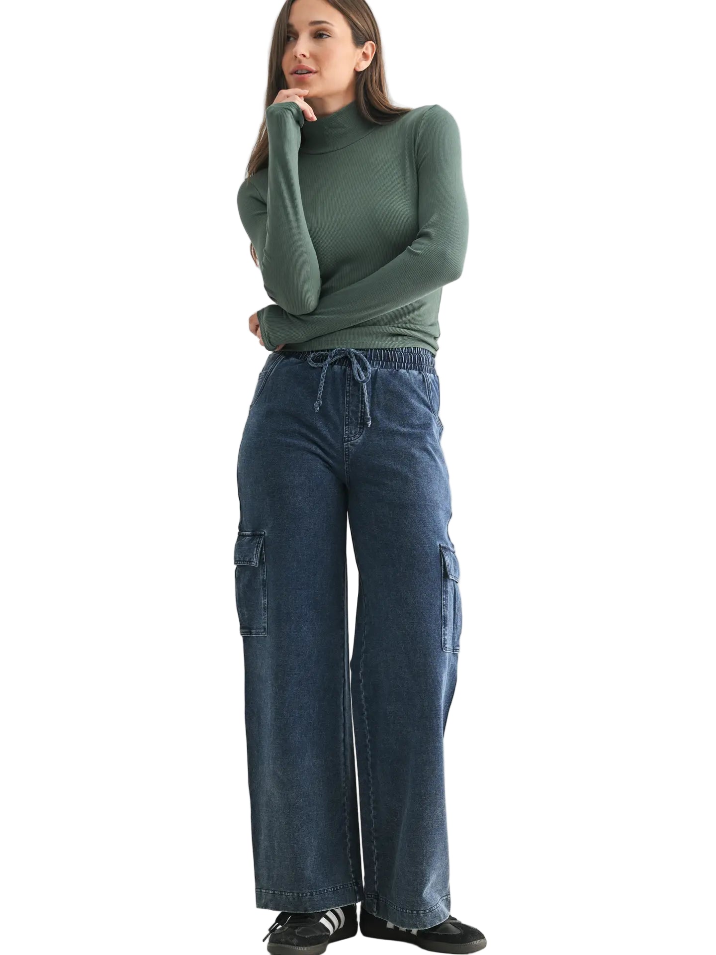 Micro Ribbed Long Sleeve Turtleneck