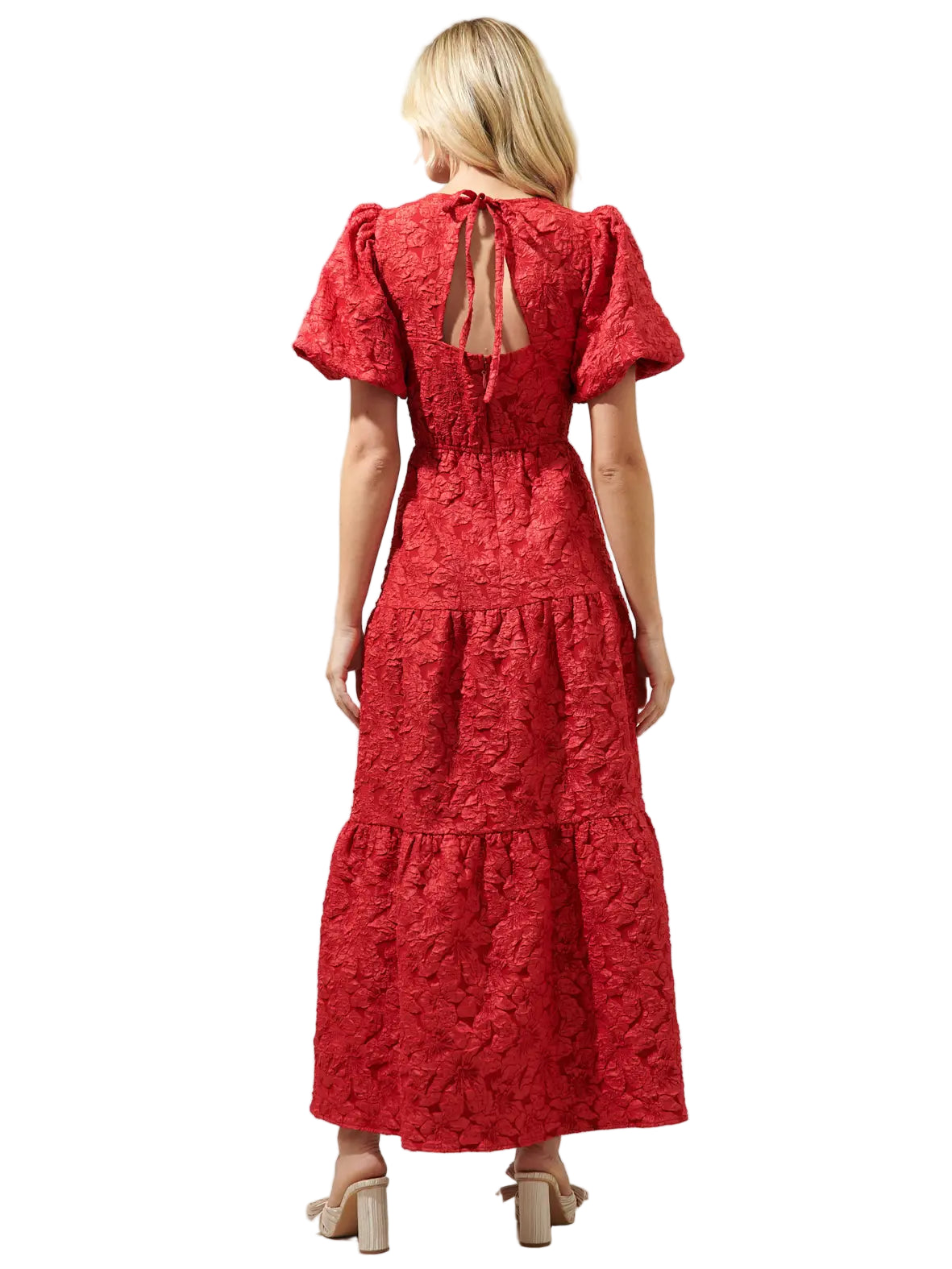 Arielle Jacquard Tiered Maxi Dress